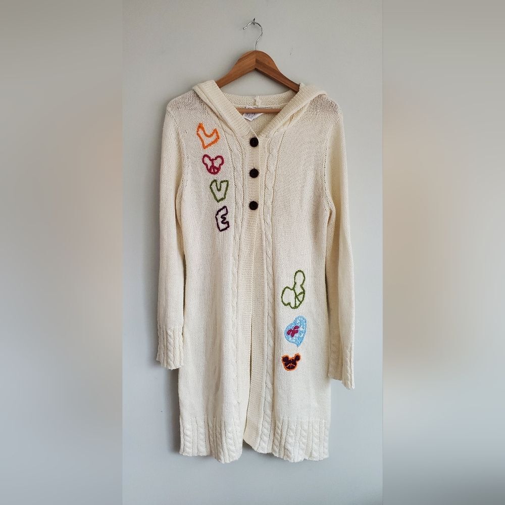 Disneyland Resort Y2K Long Cardigan Duster Womens Size Medium
